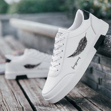 Load image into Gallery viewer, Men's Casual Skateboarding Shoes White Shoes Outdoors Leisure Sneakers Breathable Walking Shoes Flat Shoes Chaussure Homme