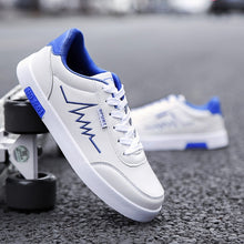 Load image into Gallery viewer, Men's Casual Skateboarding Shoes White Shoes Outdoors Leisure Sneakers Breathable Walking Shoes Flat Shoes Chaussure Homme