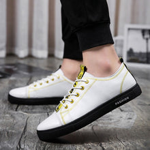 Load image into Gallery viewer, Men's Casual Skateboarding Shoes White Shoes Outdoors Leisure Sneakers Breathable Walking Shoes Flat Shoes Chaussure Homme
