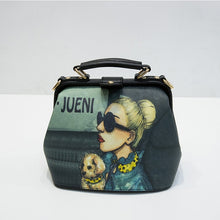 Load image into Gallery viewer, Women Handbag Leather Bag Women's Bags Doctor Small Shoulder Crossbody Bags Cartoon Pattern Rivets Girls Fashion Women Bag