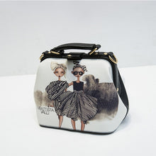 Load image into Gallery viewer, Women Handbag Leather Bag Women's Bags Doctor Small Shoulder Crossbody Bags Cartoon Pattern Rivets Girls Fashion Women Bag
