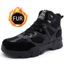 Load image into Gallery viewer, UPUPER Fashion Men Military Boots Outdoor Warm Snow Boots Anti-skid Winter Sneakers Men Shoes Safety Shoes Zapatos De Hombre