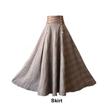 Load image into Gallery viewer, YOSIMI 2019 Autumn Winter Sweater Skirt Set Full Sleeve Blouse Top and Woolen Plaid Skirt and Top Set Women Two Piece Outfits
