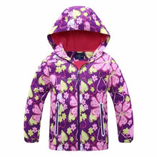 Load image into Gallery viewer, Warm Girl Polar Fleece Windbreaker Hiking Jacket 2019 Spring Autumn Girls Warm Hooded Outerwear Coat 3-12T Kids Jackets