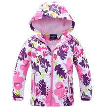 Load image into Gallery viewer, Warm Girl Polar Fleece Windbreaker Hiking Jacket 2019 Spring Autumn Girls Warm Hooded Outerwear Coat 3-12T Kids Jackets