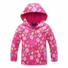 Load image into Gallery viewer, Warm Girl Polar Fleece Windbreaker Hiking Jacket 2019 Spring Autumn Girls Warm Hooded Outerwear Coat 3-12T Kids Jackets