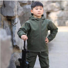 Load image into Gallery viewer, Winter Kids Outdoor Camping Hiking Trekking Skiing Jacket Children  Waterproof Fleece Warm Coat Soft Shell Tactical Windbreaker