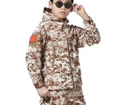 Load image into Gallery viewer, Winter Kids Outdoor Camping Hiking Trekking Skiing Jacket Children  Waterproof Fleece Warm Coat Soft Shell Tactical Windbreaker