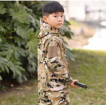 Load image into Gallery viewer, Winter Kids Outdoor Camping Hiking Trekking Skiing Jacket Children  Waterproof Fleece Warm Coat Soft Shell Tactical Windbreaker