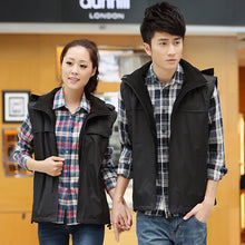Load image into Gallery viewer, Advertising Vest Outdoor Sports Casual Waterproof Fleece Vest Coat Men And Women Work Clothes Customizable Do Logo