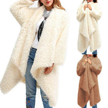 Load image into Gallery viewer, Women Fuzzy Fleece Jackets Open Front Cardigan Outdoor Fashion Coats Soft Comfortable Outwears Winter Warm Oversize Outwear