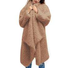 Load image into Gallery viewer, Women Fuzzy Fleece Jackets Open Front Cardigan Outdoor Fashion Coats Soft Comfortable Outwears Winter Warm Oversize Outwear