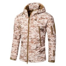 Load image into Gallery viewer, Dropshipping Outdoor Tactical Military Softshell Fleece Jacket Men's Waterproof Hunting and Hiking Jacket Warm Hooded Army Coat