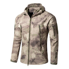 Load image into Gallery viewer, Dropshipping Outdoor Tactical Military Softshell Fleece Jacket Men's Waterproof Hunting and Hiking Jacket Warm Hooded Army Coat