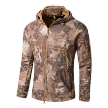 Load image into Gallery viewer, Dropshipping Outdoor Tactical Military Softshell Fleece Jacket Men's Waterproof Hunting and Hiking Jacket Warm Hooded Army Coat