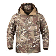 Load image into Gallery viewer, Dropshipping Outdoor Tactical Military Softshell Fleece Jacket Men's Waterproof Hunting and Hiking Jacket Warm Hooded Army Coat