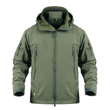 Load image into Gallery viewer, Dropshipping Outdoor Tactical Military Softshell Fleece Jacket Men's Waterproof Hunting and Hiking Jacket Warm Hooded Army Coat