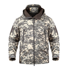 Load image into Gallery viewer, Dropshipping Outdoor Tactical Military Softshell Fleece Jacket Men's Waterproof Hunting and Hiking Jacket Warm Hooded Army Coat