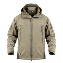 Load image into Gallery viewer, Dropshipping Outdoor Tactical Military Softshell Fleece Jacket Men's Waterproof Hunting and Hiking Jacket Warm Hooded Army Coat