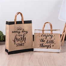 Load image into Gallery viewer, Women Linen Luxury Tote Large Capacity Female Casual Shoulder Bag Lady Daily Handbag Fresh Beach Shopping Bag