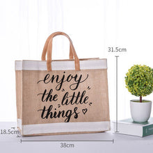 Load image into Gallery viewer, Women Linen Luxury Tote Large Capacity Female Casual Shoulder Bag Lady Daily Handbag Fresh Beach Shopping Bag